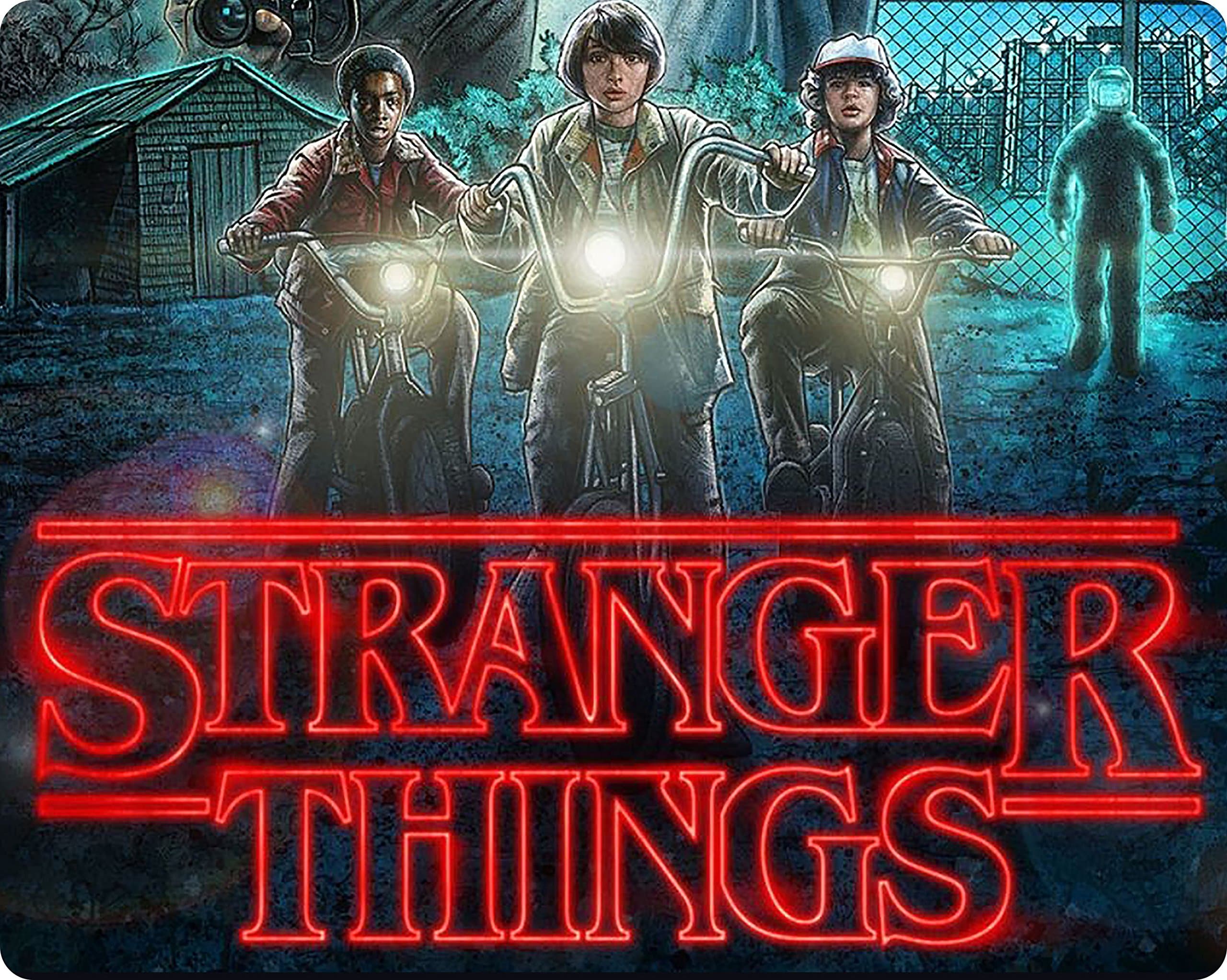 STRANGER THINGS MOUSE PAD - 25cm x 20cm Black Season One