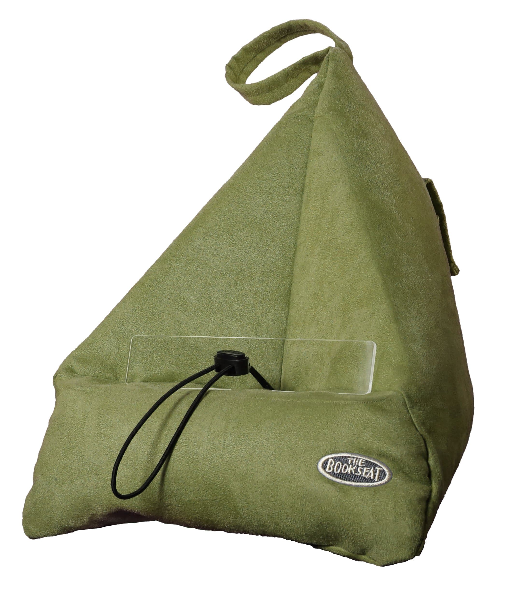 Book Seat Bookend / Tablet PC Holder / Travel Cushion with Pouch - Sage Green