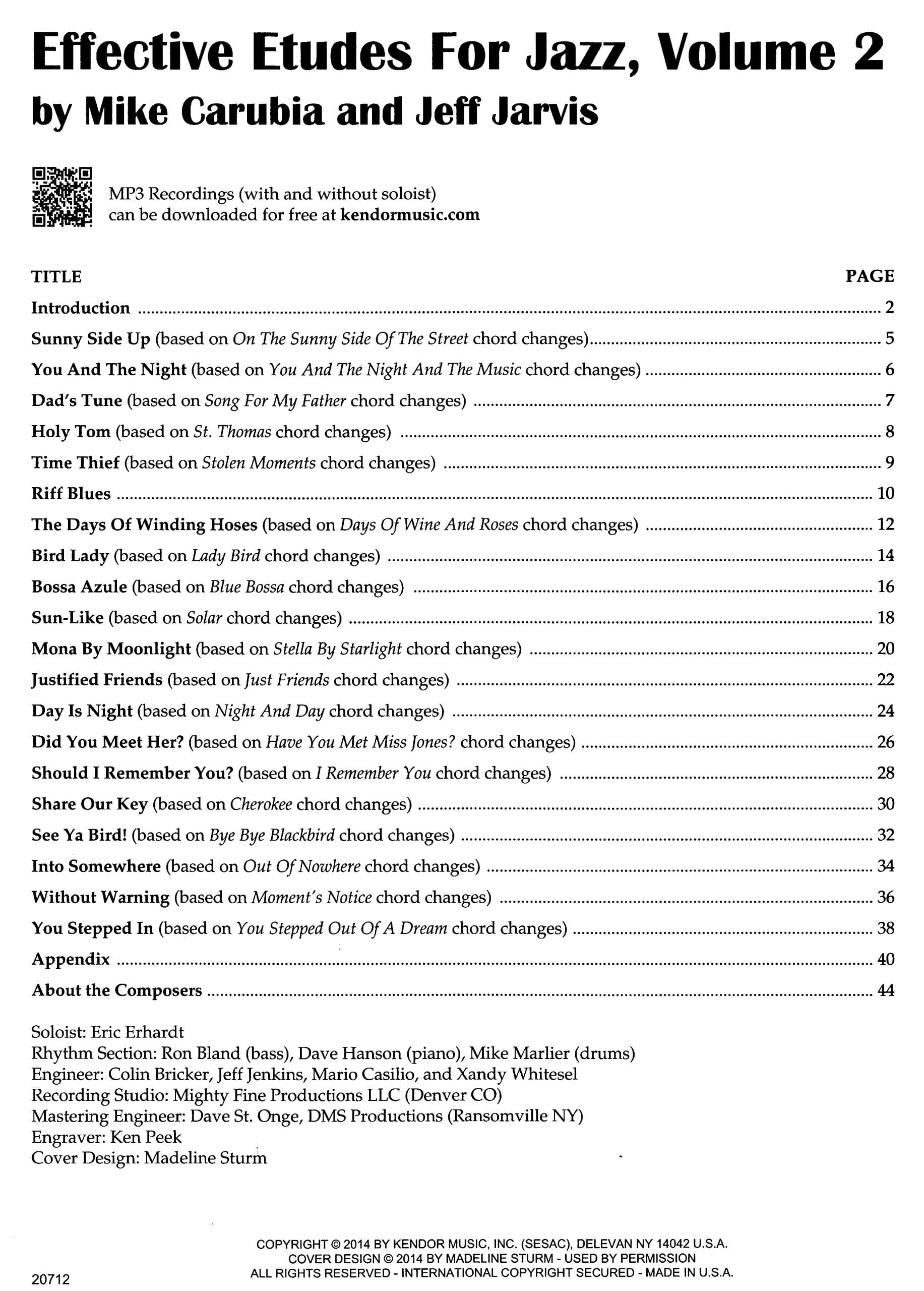 Kendor Music Effective Etudes for Jazz - Volume 2-Tenor Sax