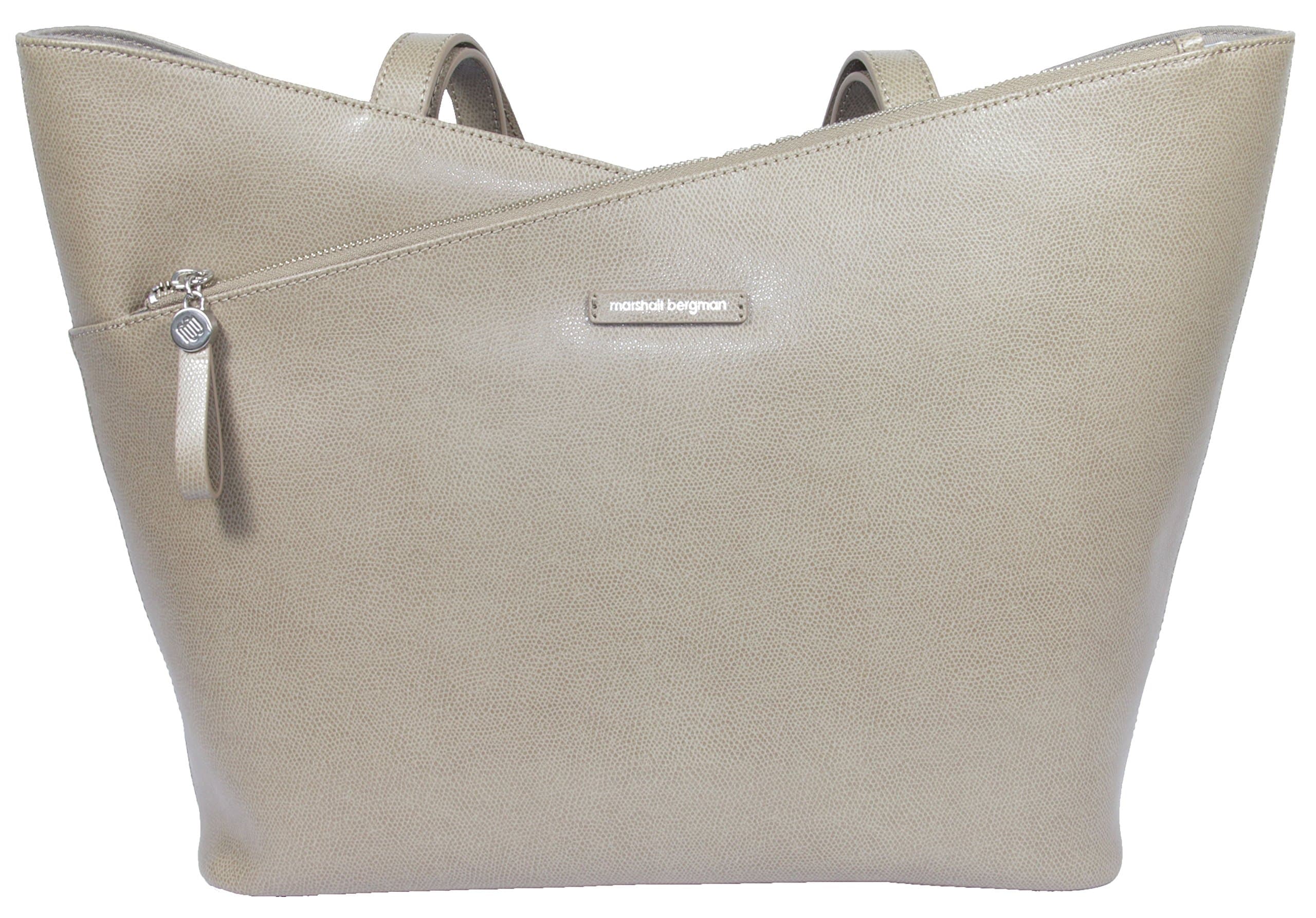 Athena 13-Inch Leather Tote Bag - Taupe