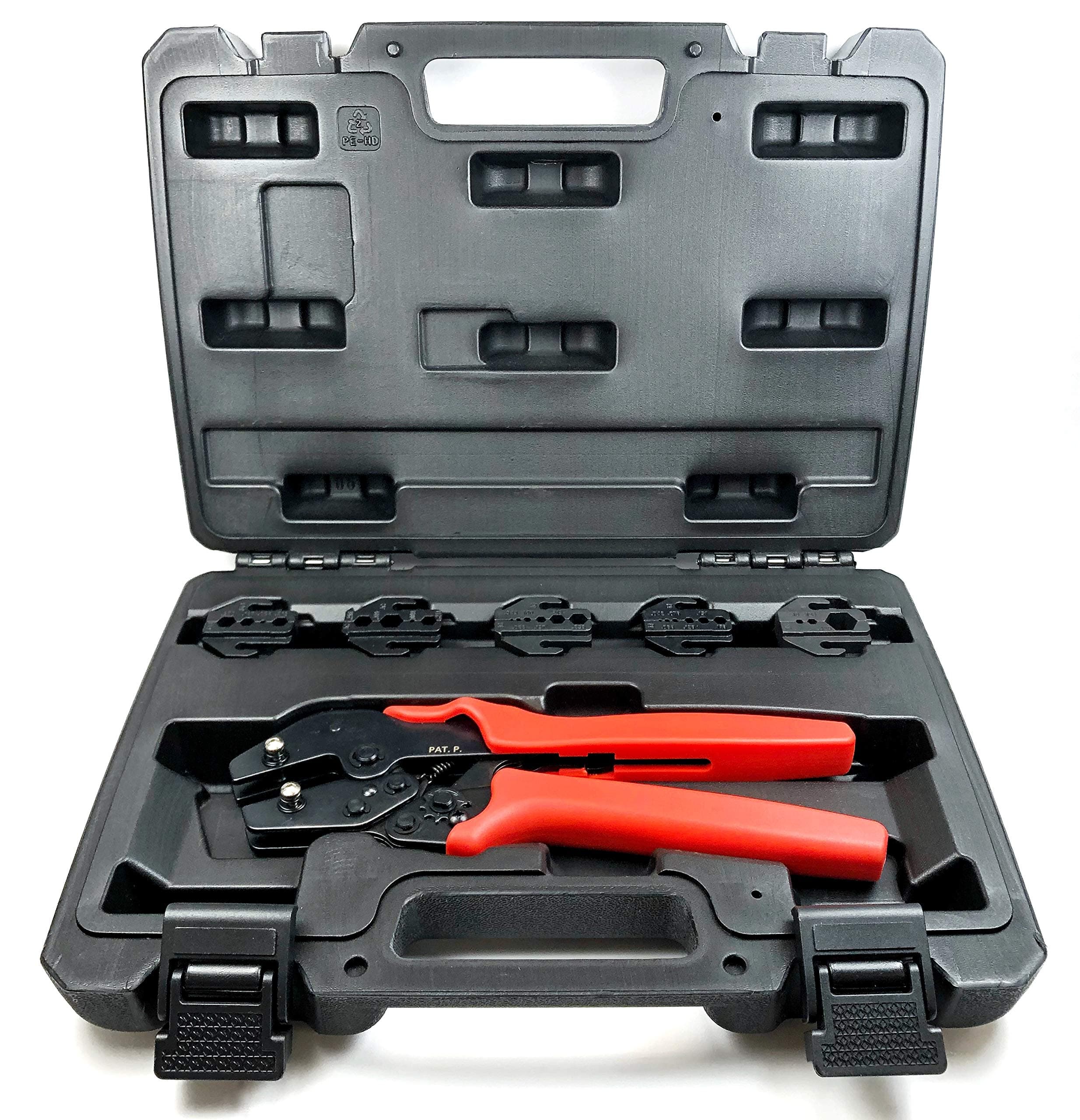 ConnectoRF Professional Quick Interchangeable Crimping Tool Kit for Coax RF connectors with 5 Die Sets