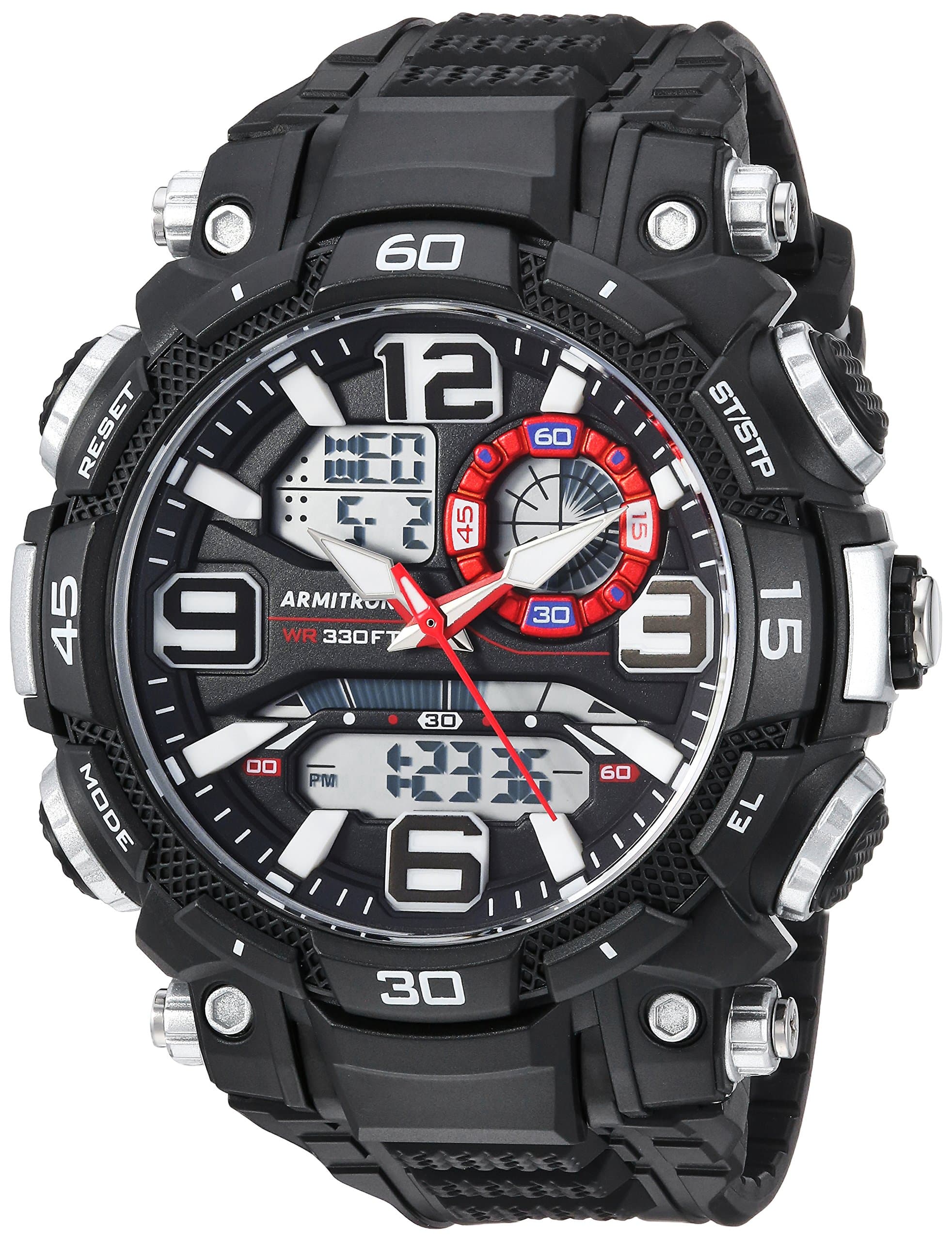 Men's Analog-Digital Chronograph Resin Strap Watch