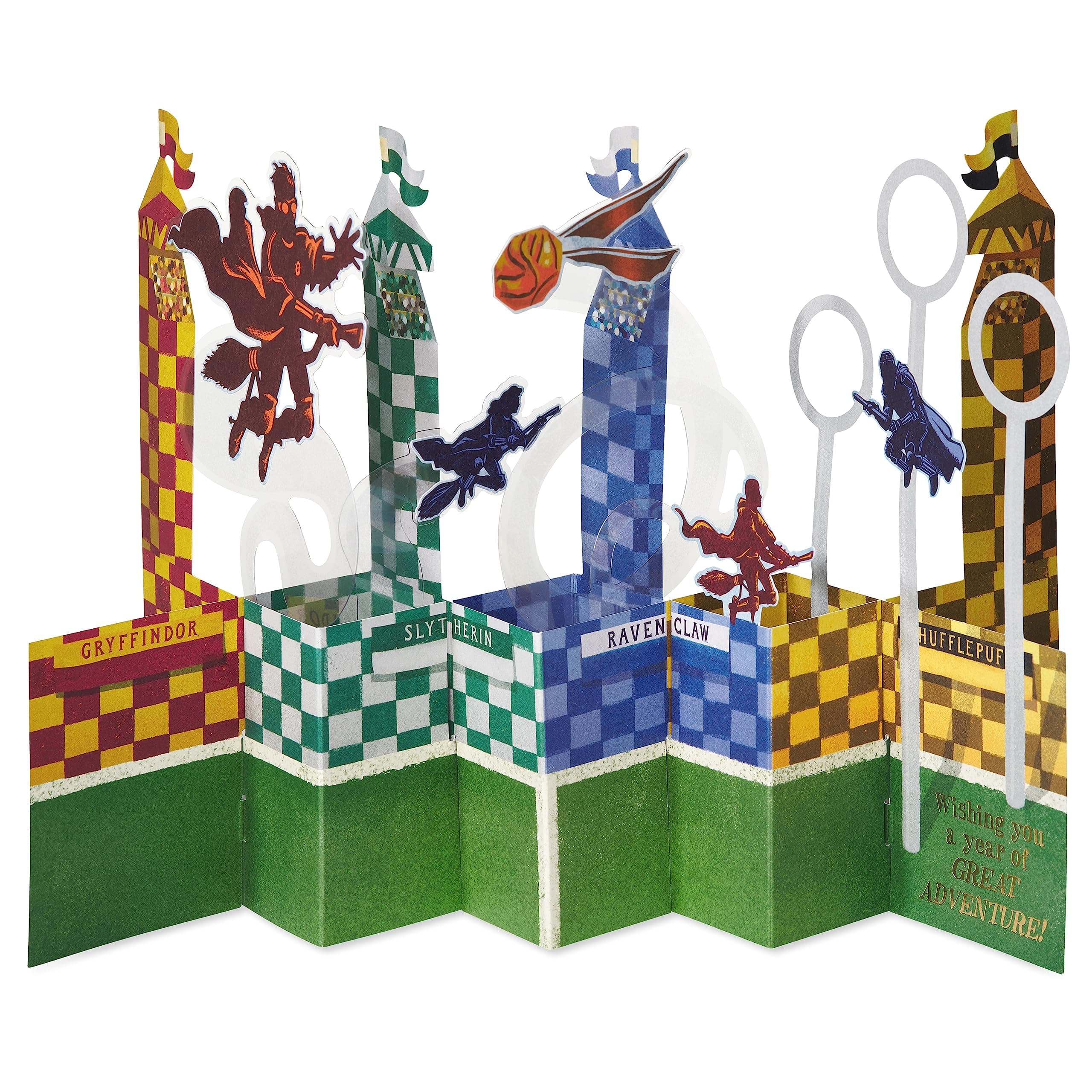 Pop Up Harry Potter Birthday Card (Quidditch)