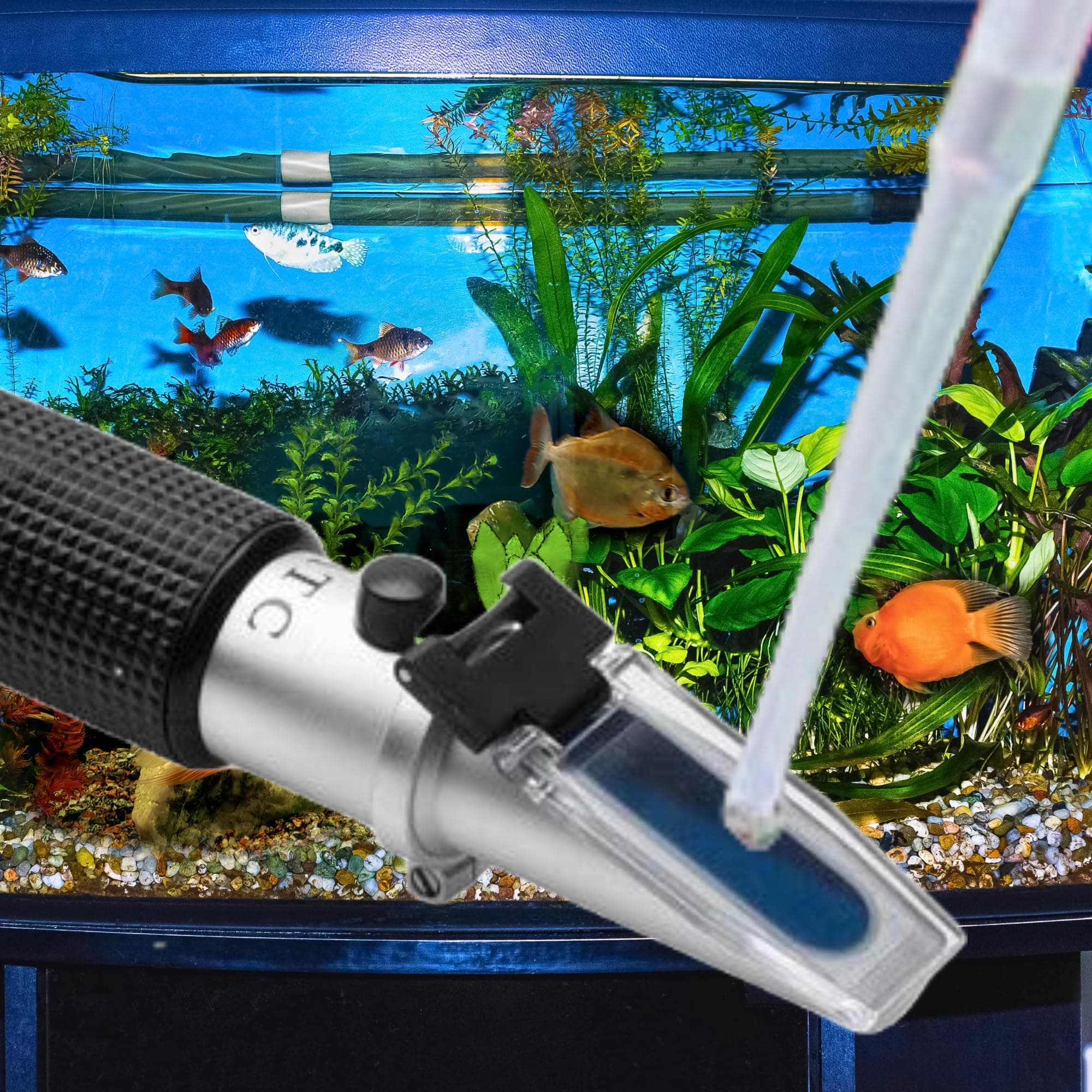 Labart Professional Salinity Refractometer for Aquarium, Saltwater Testing, Dual Scale Salinity Tester 0-100 PPT & 1.000-1.070 Specific Gravity Saline Seawater Hydrometer ATC