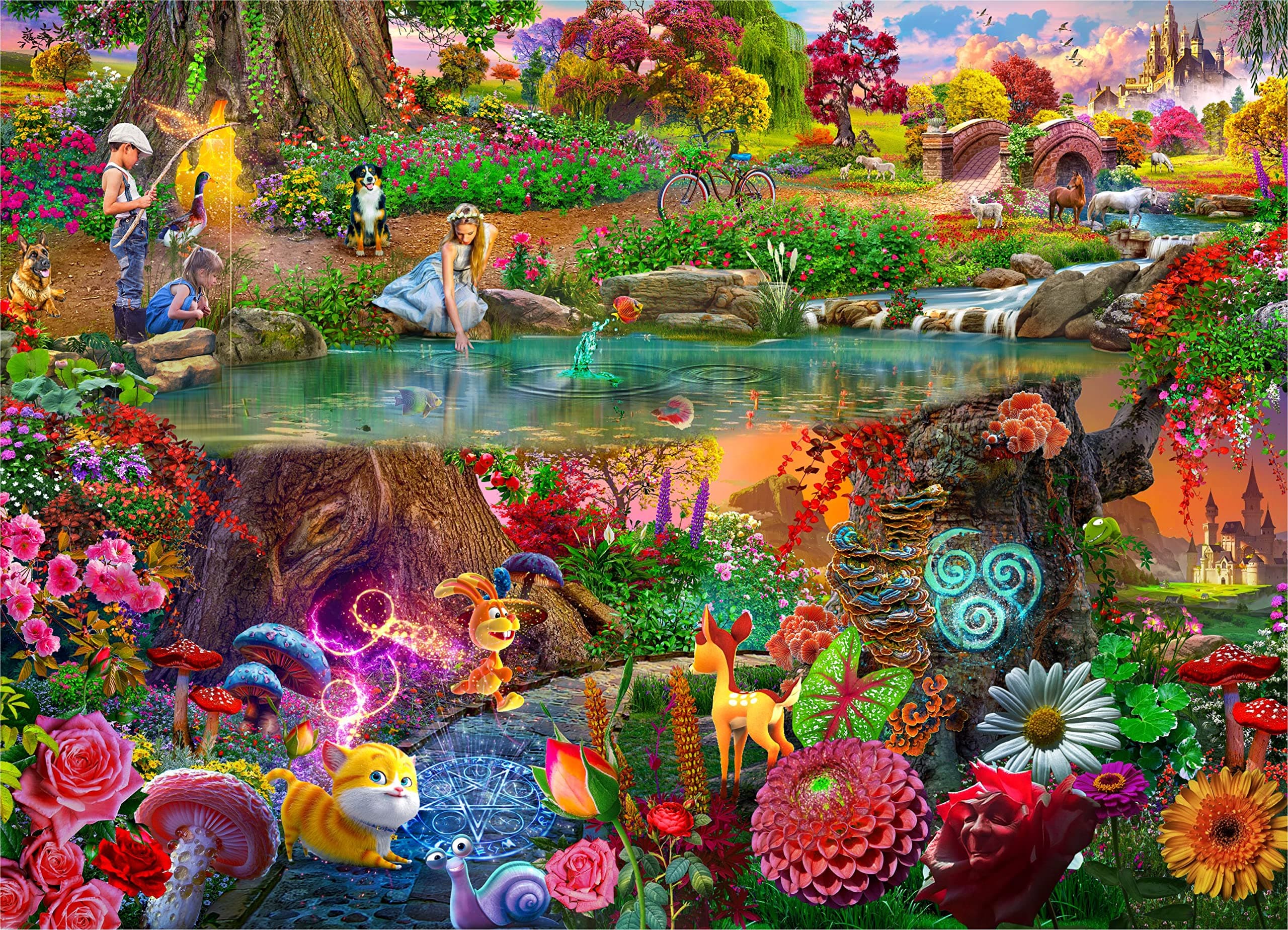 Brain Tree - DreamParadise - Pearl Series - 1000 Piece Puzzles for for Adults and Kids 12+ Unique Puzzles for Adults and Kids 1000 Pieces and Droplet Technology for Anti Glare & Soft Touch