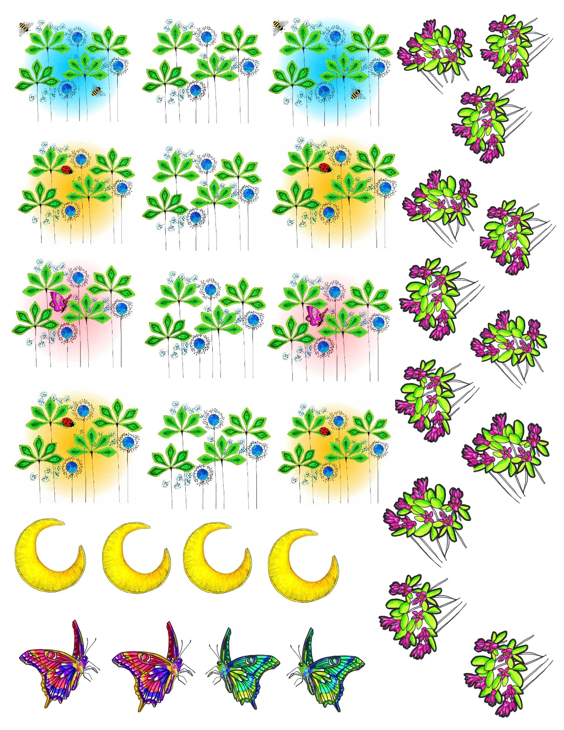 Bajidoo Lady Bug and Bubble bee Decal Full Sheet