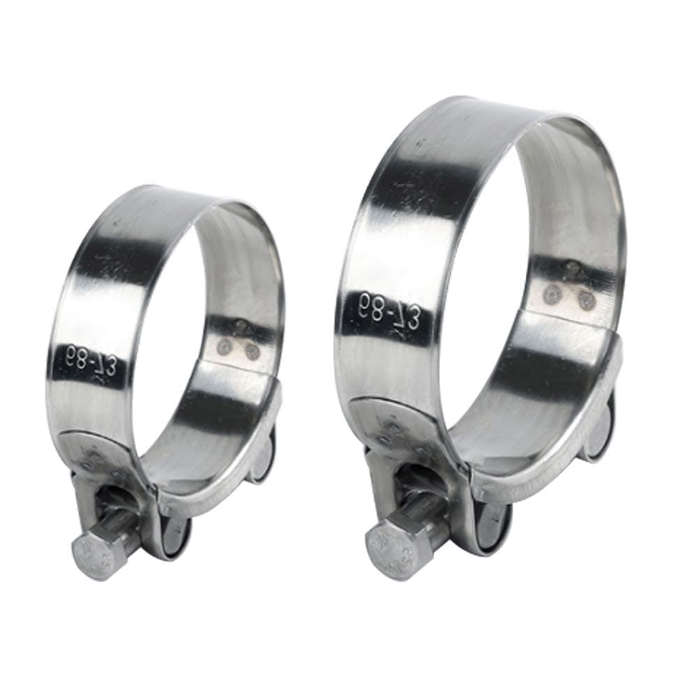 Yudesun Hose Clamp Tool - 2Pcs 201 Stainless Steel Thickened Tubing Clamp Buckle European Pipe Card for Securing Hoses and Pipes Tube 101-112mm