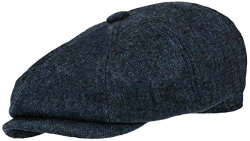 Rooster Cobalt Wool Tweed Newsboy Gatsby Cap Ivy Golf Hat Driving Cabbie Gray