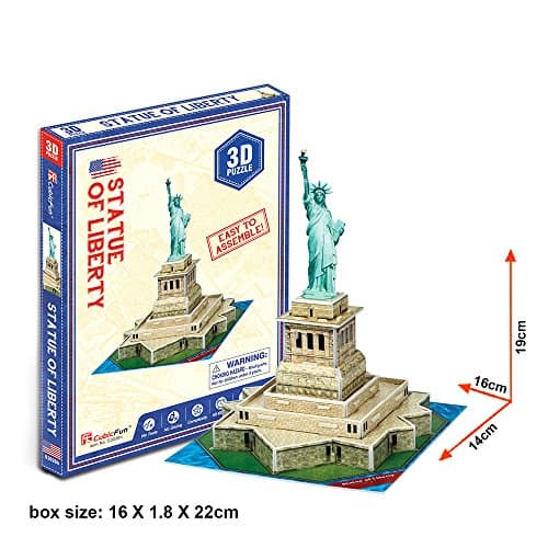 Georgie Porgy 3D Puzzle Jigsaw Building Kids Toys World Famous Architecture (S3026h Statue of Liberty 31pcs)