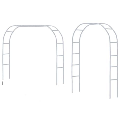 Tytroy Reconfigurable & Easy-to-Assemble Metal Outdoor & Indoor 7'6" Garden or Wedding Arch Arbor for Wedding Bridal Party Elegant Decorations & Garden Climbing Plants Vines (White 1PC)