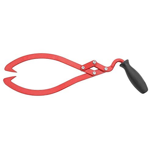 1928 Earth Worth | Log Tongs | Log Lifting Hook| Log Carrier | 16 Inch | Red