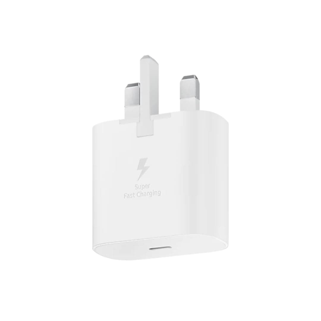 Samsung Galaxy Official 25W Super Fast Charging Travel Adapter (with USB-C to C Data Cable), White