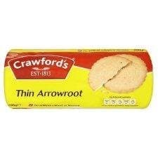 Crawford Thin Arrowroot Biscuits 200 Gram - Pack of 6