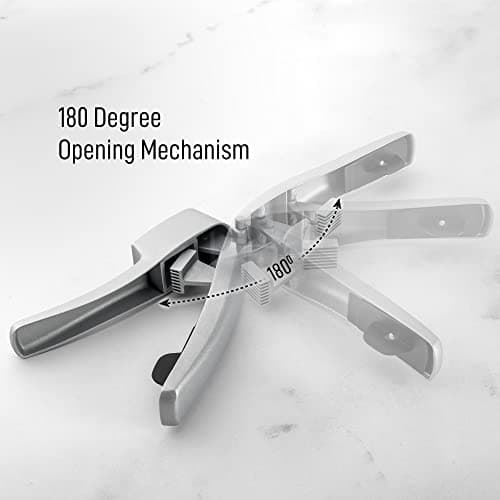 Zulay Kitchen 2-in-1 Garlic Press & Mincer – Heavy-Duty Stainless Steel Garlic Crusher with Peeler, Cleaning Brush & Built-In Scraper – Easy to Use, Rust-Resistant, and Dishwasher Safe