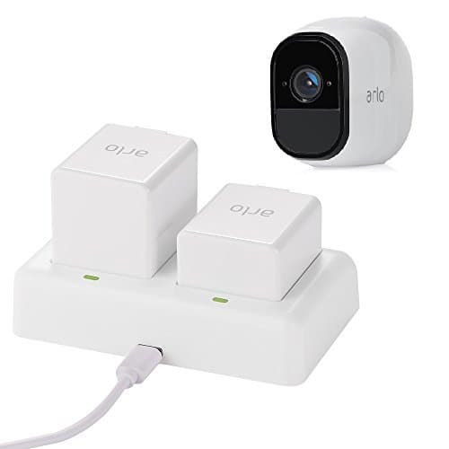 Charger Station for Arlo Rechargeable Battery - Dual Charger for Arlo Pro/Pro 2, Arlo GO and Arlo Light, with Quick Charge Power Adapter and Type-C Cable, Upadated Version,FCC & UL Certified