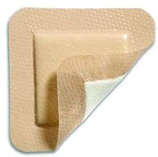Foam Gentle Border Dressing Silicone Square Adhesive Border for Bed Sore Leg Ulcer Foot Diabetic Painless Removal High Absorbency Waterproof Wound Care 3 X 3" Pack of 10 by Medical Is Us
