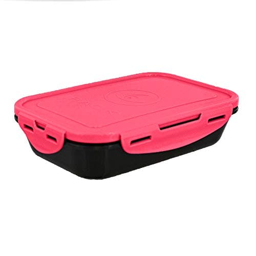 6 Pack Fitness Sure Seal Meal Prep Containers Set of 3 24oz (Black/Neon Pink)