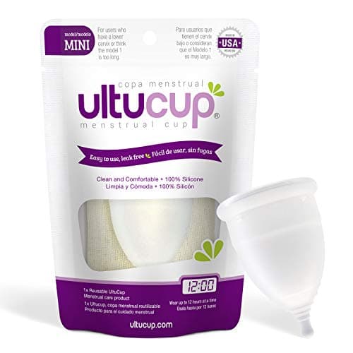 UltuCup Menstrual Cup - Made in USA - The Soft, Reusable & Natural Zero Waste Alternative to Tampons & Pads, Menstrual Care Product - Model Mini