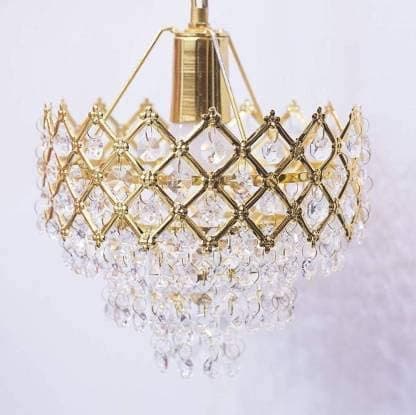 JAI SHIV INTERNATIONAL Crystal Glossy Look Ceiling Lamp Chandelier(AC)