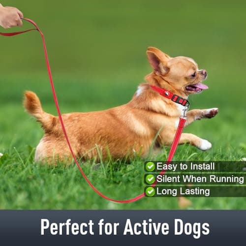 Airtag Dog Collar with AirTag Holder for Puppy Small Dogs, Reflective, Soft Padded & Safety Locking Buckle, Nylon Pet Collars Adjustable for All Breeds, Red,XS