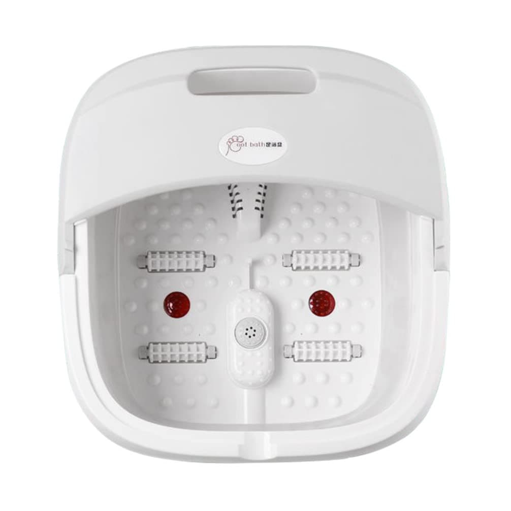 FOMIYES Foot Soaking Bath Basin Foot Spa Bath Portable Folding Foot Soak Bucket Wash Basin Foot Soaking Tub with Lid for Home Feet Fatigue Relief White