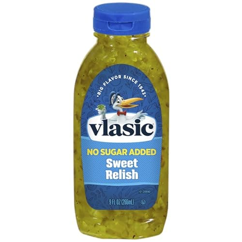 Vlasic Squeezeable Homestyle Sweet Relish, No Sugar Added, Keto Friendly, 8 Pack - 9 FL OZ Bottles