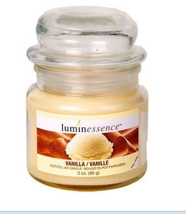 Luminessence Vanilla Mini Glass Apothecary Jar Candles, 3 oz.