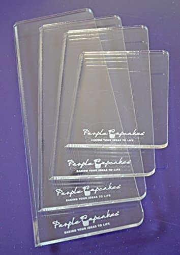 Acrylic Side Scraper Set of 4. 4" x 5" / 4" x 8" / 4" x 10" / 4" x 12"