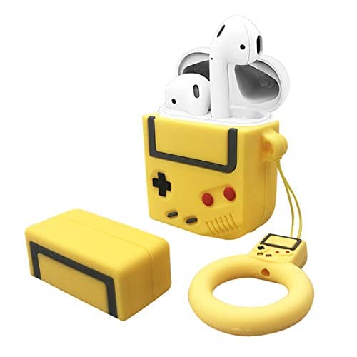 Airpods Case, Dolopow AirPods Accessories Shockproof Protective Premium Silicone Cover Skin for AirPods Charging Case 2 & 1 (kaws2) (Gameboy)
