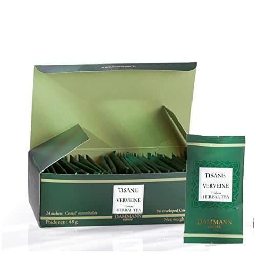DAMMANN FRERES - HERBAL Tea VERBENA - 24 wrapped crystal envelopped tea bags