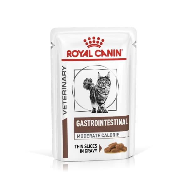 Royal Canin Moderate Calorie Gastrointestinal Veterinary Health Nutrition Cat Food 48 x 85g sachets
