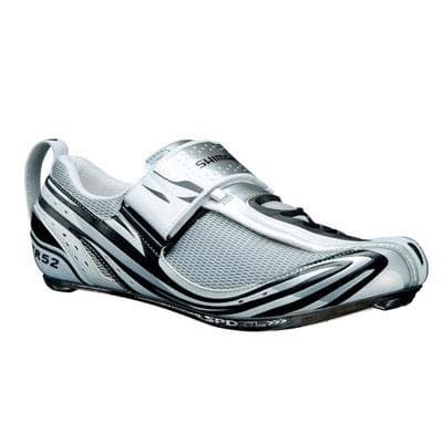 Shimano SH-TR52 Men's Triathlon Cycling Shoe, White/Black, 44