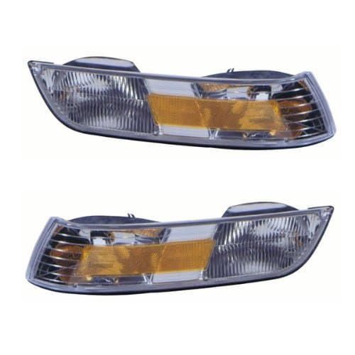 1995-1996-1997 Mercury Grand Marquis Corner Park Lamp Turn Signal Marker Light (With Cornering Lamp Type) Pair Set Left Driver And Right Passenger Side (95 96 97)