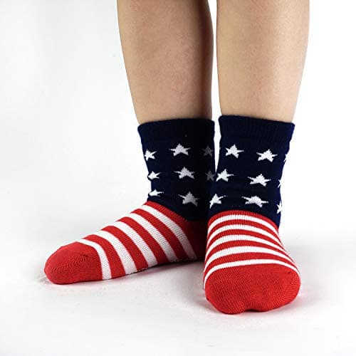 12 Pairs Baby Boys Toddler Non Skid Cotton Socks with Grip by Flanhiri 6-12 Months