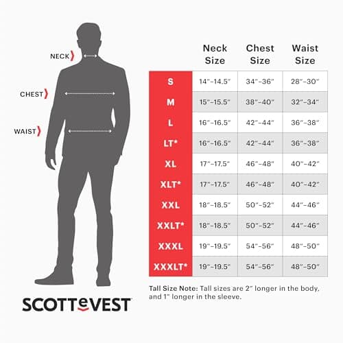 SCOTTeVEST mens Best Travel Vest Modern (pack of 1)