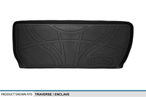 MAX LINER D0044 All Weather Cargo Liner Floor Mat Behind 3rd Row Black for 2008-2017 Traverse/Enclave Fit for Specific Vehicle