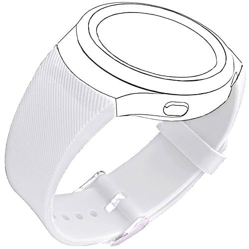 CoJerk Silicone Watch Band for Samsung Gear S2 (White Twill)