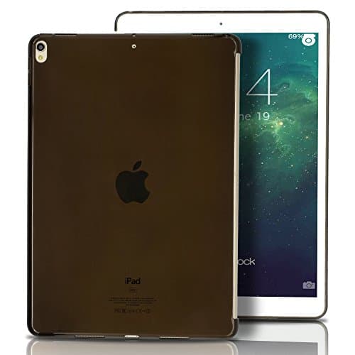 iPad Pro 10.5 Soft Case Ultra Thin TPU Back Cover Compatible with Apple Smart Keyboard and Smart Cover Clear Grey