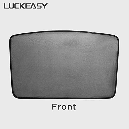 LUCKEASY for Tesla Model 3 2017-2022 Auto Accessories Black Glass Roof Sunshade Car Skylight Blind Shading Net(Front Window Cover)
