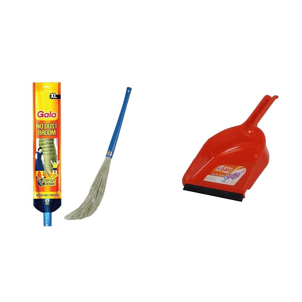 Gala No Dust Broom Extra Long (for Floor Cleaning Multipurpose, Fiber) (149629)