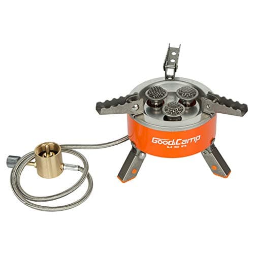 GOODCAMP Propane Fuel Portable Camping and Backpacking Stove Burner with Carrying Case Great for Emergency Preparedness Kit