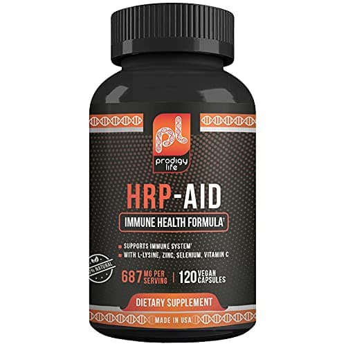 Premium Immune Support - HRP-Aid Cold Sore Medicine - Lysine Complex with Vitamin C, Zinc. L-Lysine 250mg. All Natural Formula (120ct)