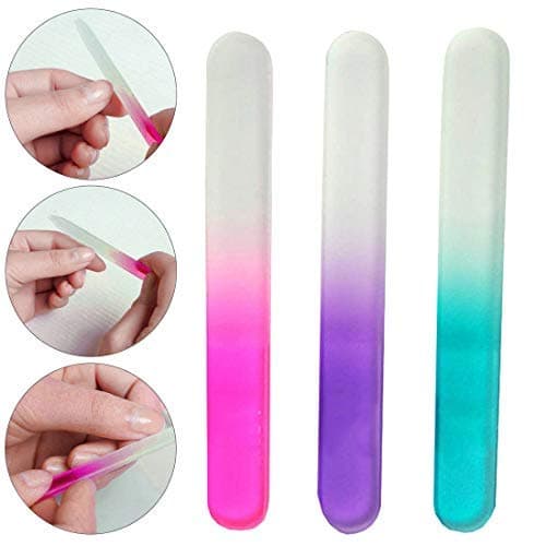Baby Glass File, EUBags 3 PCS Baby Files Crystal Glass Nail File Set For Newborns, Toddlers, Infant, Babies And Young Children