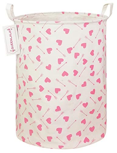 QUEENLALA Large Storage Basket,Laundry Hamper(Heart Arrow)