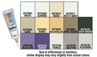 ColorFlex CF8125 Acrylic Latex Caulk with Silicone, 4 oz Tube, Deep Green