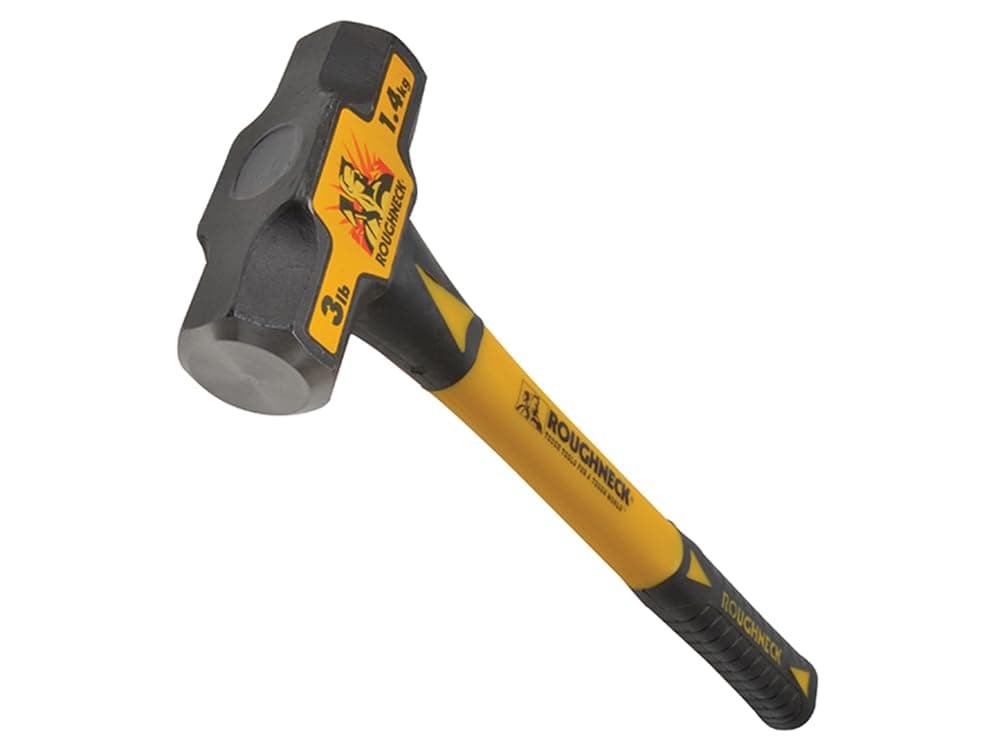 Roughneck ROU65622 Mini Sledge Hammer Fibreglass Handle for Shock Absorbing Grip 3 Lb/ 1.4 kg