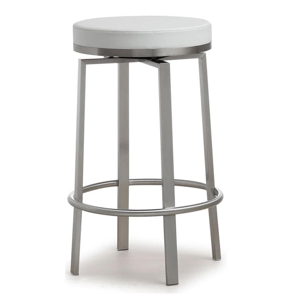 Tov Furniture Pratt Collection Adjustable Swivel Counter Stool, Set of 2, White