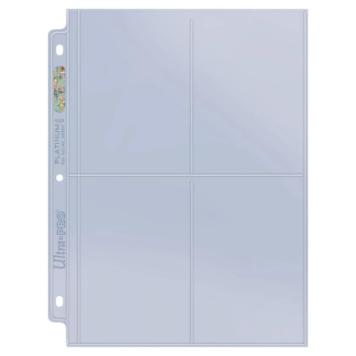 Ultra Pro 4-Pocket Platinum Page with 3-1/2" X 5-1/4" Pockets 100 ct.