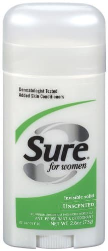 Invisible Solid Unscented, 2.6-Ounce Stick (Pack of 6)