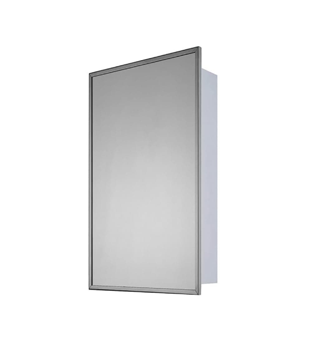 Ketcham 16" W x 26" H, Residential Series, Surface Mounted, Stainless Steel Framed Medicine Cabinet